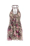 Isabel Marant Mini Abito Rozilda In Seta Stampata Donna In Pink
