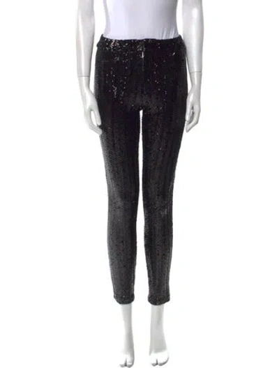Pre-owned Isabel Marant Printed Skinny Leg Pants In Black