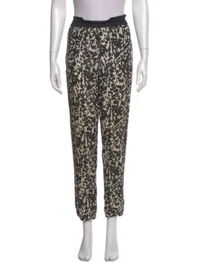Pre-owned Isabel Marant Printed Skinny Leg Pants In Black