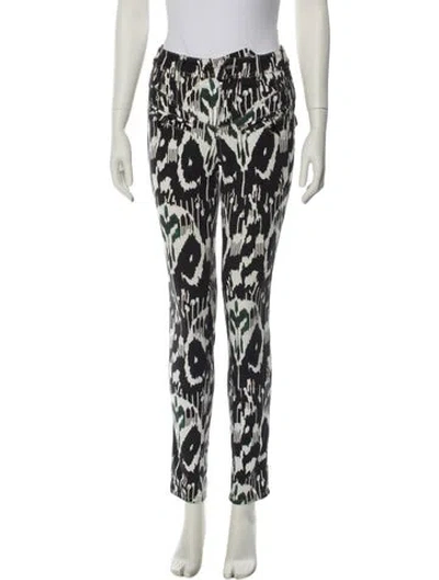 Pre-owned Isabel Marant Printed Skinny Leg Pants In Black