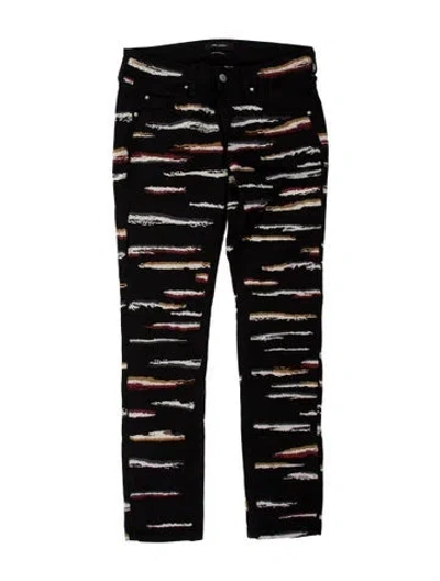 Pre-owned Isabel Marant Printed Skinny Leg Pants In Black