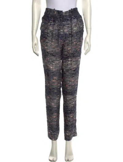 Pre-owned Isabel Marant Printed Skinny Leg Pants In Blue