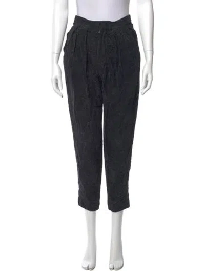 Pre-owned Isabel Marant Printed Straight Leg Pants In Black