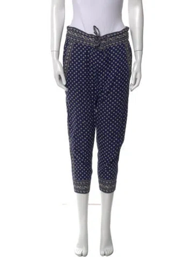 Pre-owned Isabel Marant Printed Straight Leg Pants In Blue