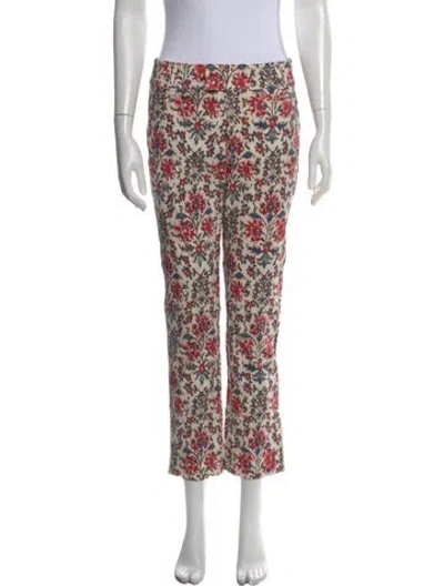 Pre-owned Isabel Marant Printed Straight Leg Pants In Red