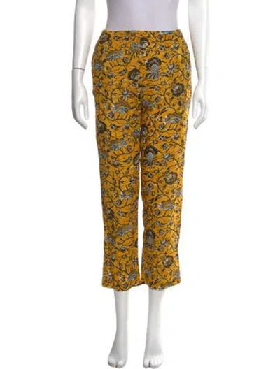 Pre-owned Isabel Marant Printed Straight Leg Pants In Yellow