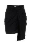 Isabel Marant Asymmetric Hem Mini Skirt With Polka Dots In Black