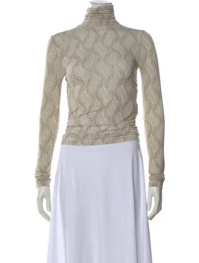 Pre-owned Isabel Marant Printed Turtleneck Top In Neutral