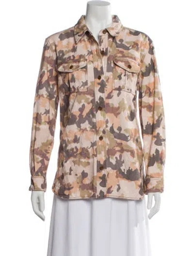 Pre-owned Isabel Marant Printed Utility Jacket In Orange