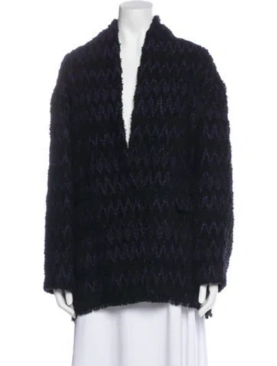 Pre-owned Isabel Marant Printed V-neck Sweater In Blue