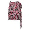 Isabel Marant Printed Wrap Skirt In Pink Silk In Pink