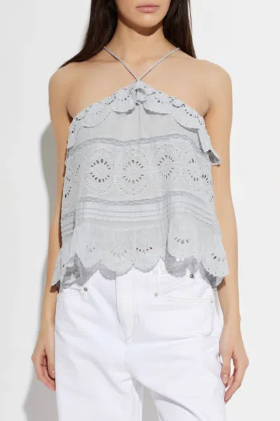 Isabel Marant Prisha Tank Top In Light Blue
