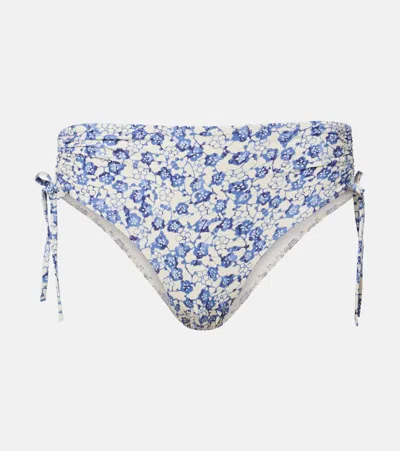 Isabel Marant Prudige Floral Bikini Bottoms In Blue