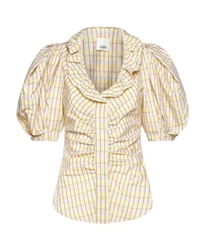 Isabel Marant Puff-sleeve Blouse In Nude