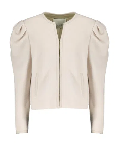 Isabel Marant Puff-sleeve Jacket In 23ec Ecru