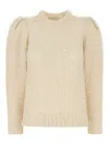 Isabel Marant Alpaca Blend Emma Sweater With Puff Sleeves In Brown