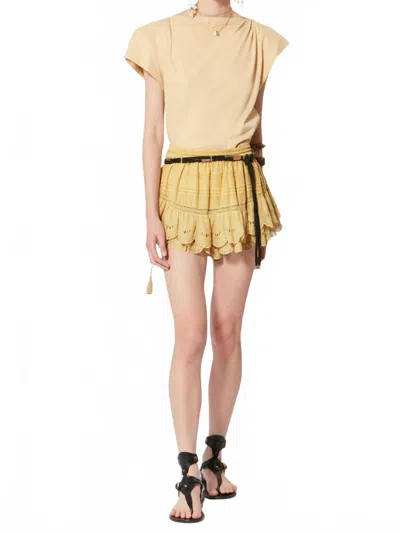 Isabel Marant Puria Mini Shorts In Light Ochre In Multi