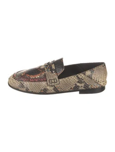 Pre-owned Isabel Marant Python Animal Print Loafers