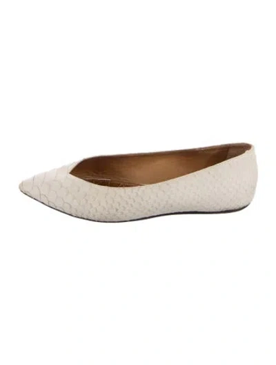 Pre-owned Isabel Marant Python Flats In Neutral