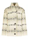 Isabel Marant Quayla Beige Cotton Blend Jacket In Animal Print