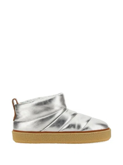 Isabel Marant Quilted Boots In Silver