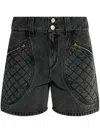 Isabel Marant Ladies Dark Grey Candice Denim Shorts In Grey