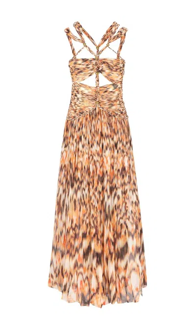 ISABEL MARANT RAFAEL ABSTRACT PATTERNED MAXI DRESS