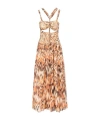 Isabel Marant Rafael Abstract Patterned Maxi Dress In Nude