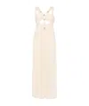 Isabel Marant Rafael Embellished Braided Silk-crepon Maxi Dress In White