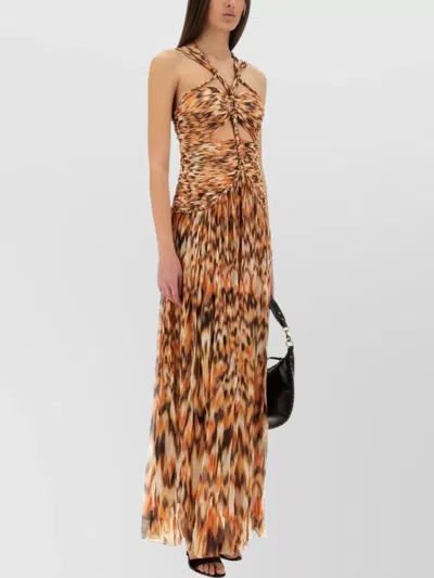 ISABEL MARANT "RAFAEL" HALTER NECK MAXI DRESS