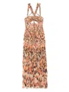 Isabel Marant Rafael Abstract Patterned Maxi Dress In Orange