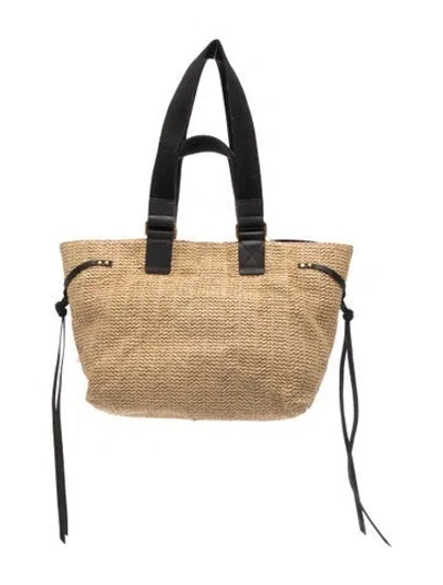 Pre-owned Isabel Marant Raffia Bucket Bag In Neutral