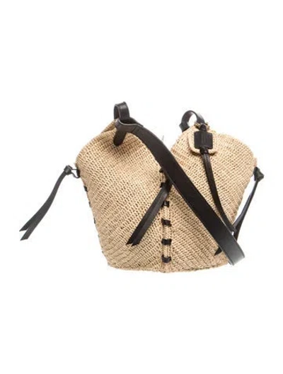 Pre-owned Isabel Marant Raffia Bucket Bag In Neutrals
