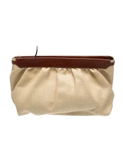Pre-owned Isabel Marant Raffia Evening Bag In Neutrals