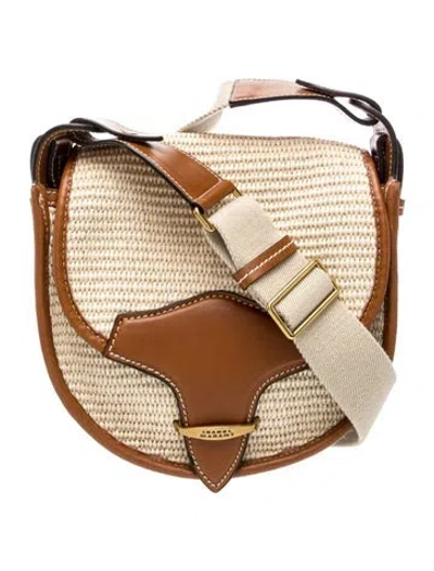 Pre-owned Isabel Marant Raffia Messenger Bag In Neutral
