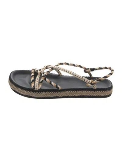 Pre-owned Isabel Marant Raffia Sandals In Silver