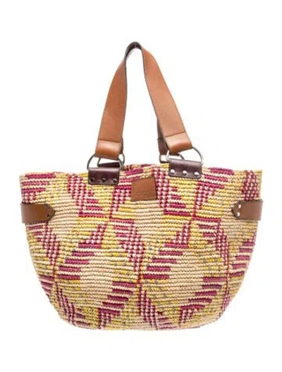 Pre-owned Isabel Marant Raffia Shoulder Bag In Neutral