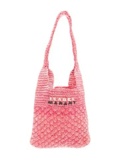 Pre-owned Isabel Marant Raffia Shoulder Bag In Pink