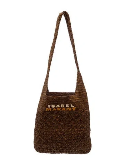 Pre-owned Isabel Marant Raffia Shoulder Bag W/ Tags In Brown