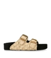 ISABEL MARANT RAFFIA-SUEDE LENNYO-GC SANDALS