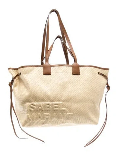 Pre-owned Isabel Marant Raffia Tote In Neutral