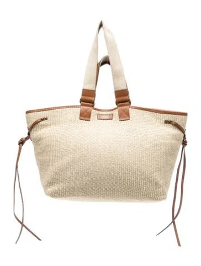 Pre-owned Isabel Marant Raffia Tote In Neutrals