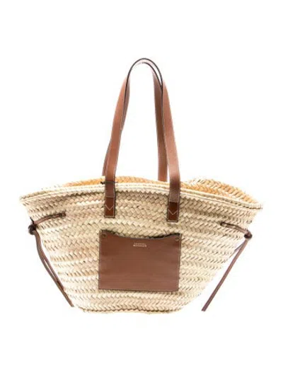 Pre-owned Isabel Marant Raffia Tote In Neutrals
