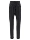 Isabel Marant Trousers With Pleated Front And Pockets In Black