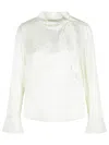 Isabel Marant Raphaella Blouse In Silk And White Viscose In White