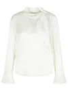 Isabel Marant Raphaella Blouse In Silk And White Viscose In White
