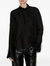Isabel Marant Raphaella Ruffled-cuff Blouse In Black