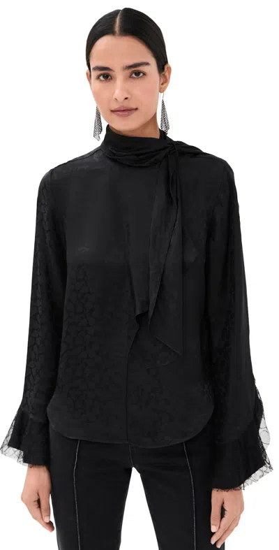 Isabel Marant Raphaella Neck-tie Paisley-silk Long-sleeve Blouse In Multi
