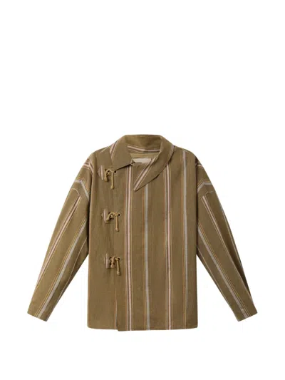 Isabel Marant Rasmia Striped-pattern Jacket In Brown