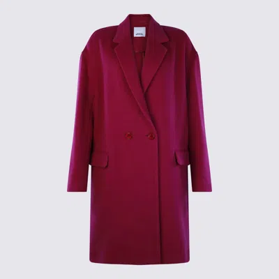 Isabel Marant Raspberry Wool And Cashmere Blend Coat